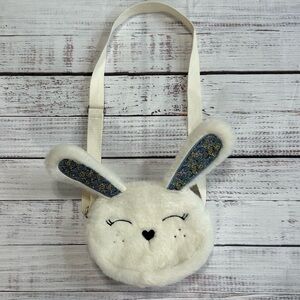4 for $20! Girls Faux Fur White Bunny Purse with Crossbody Strap